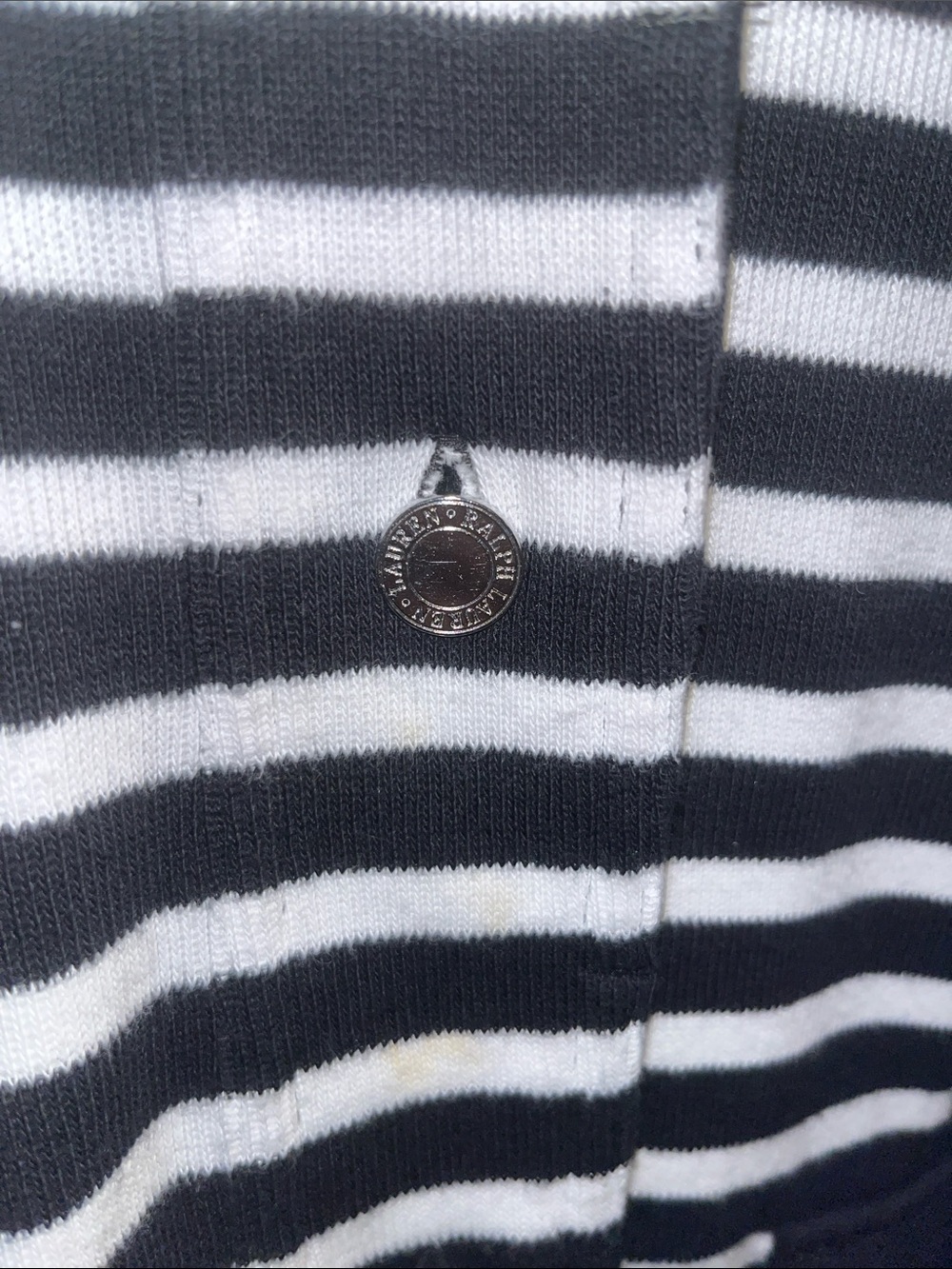 Lauren Ralph Lauren Black & White Striped Casual Button-Front Shirt - Picture 4 of 16